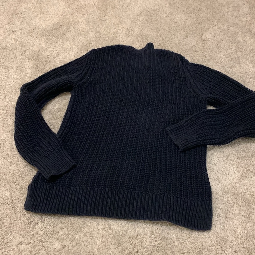 Nautica Cable, chunky net navy blue size large sweater - Picture 16 of 16